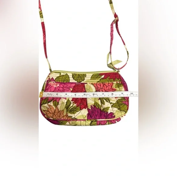 Vera Bradley Pink and Green Floral Crossbody Bag - Picture 3 of 3